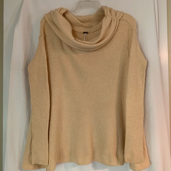 Free People buttery cream 'Strawberry Fields Sweater' with cowl neckline - Picture 1 of 7
